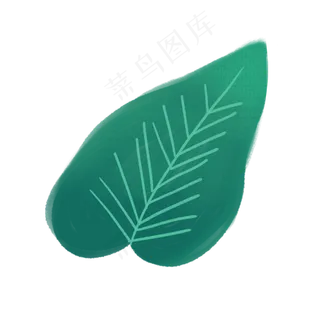 一片绿色叶子PNG免抠素材