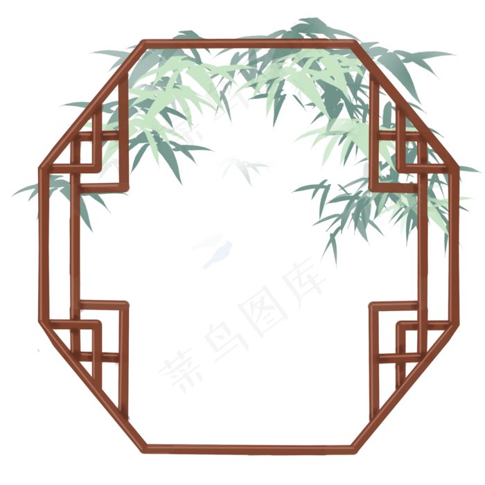 古风复古窗棂PNG素材,免抠元素