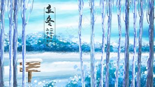 二十四节气立冬树林