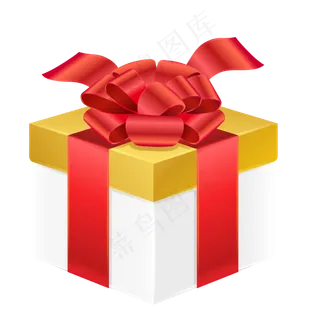 彩色创意立体礼盒元素,免抠元素