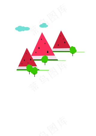 立夏手绘水果西瓜