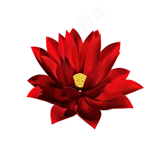 仿真绸缎红花png图