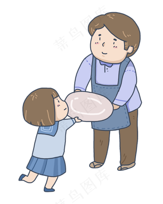 父亲节帮忙孩子