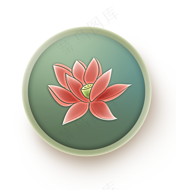 中国风莲花图标