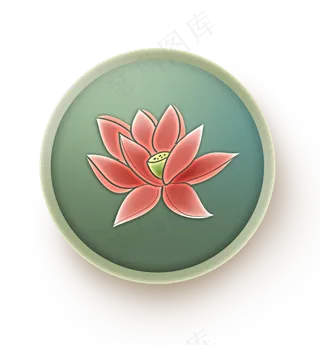 中国风莲花图标