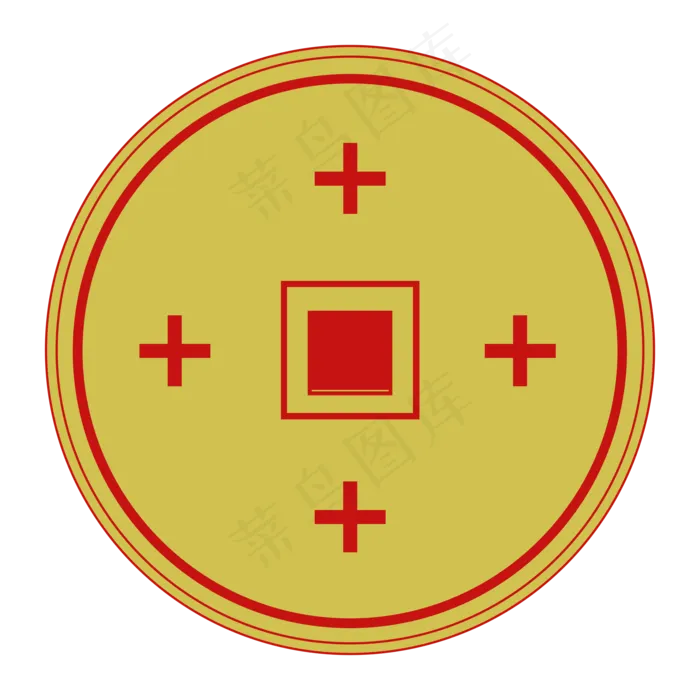传统中国风铜钱装饰,免抠元素