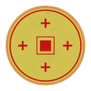 传统中国风铜钱装饰,免抠元素