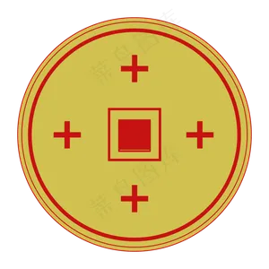 传统中国风铜钱装饰,免抠元素