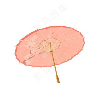 粉色折叠油纸伞中国古典PNG,免抠元素