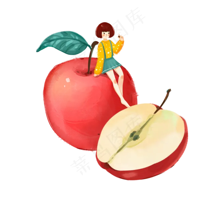 新鲜水果苹果(2000X2000(DPI:300))psd模版下载
