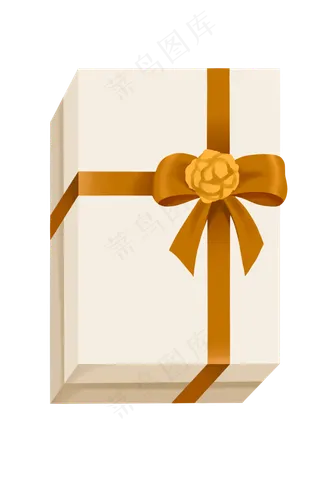 白色礼物盒装饰,免抠元素