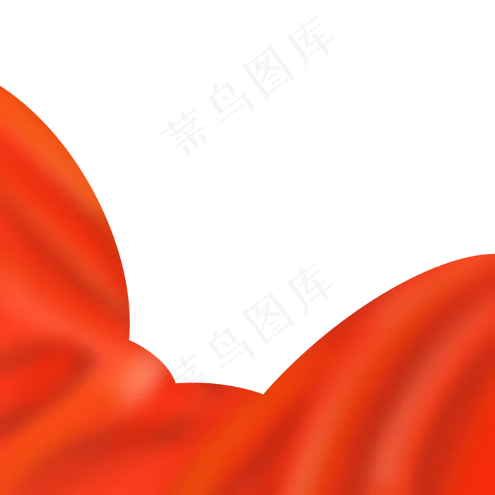 红色绸带绸缎边框装饰(2500X2500(DPI:300))psd模版下载