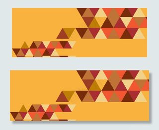 简约商务办公几何色块拼接banner