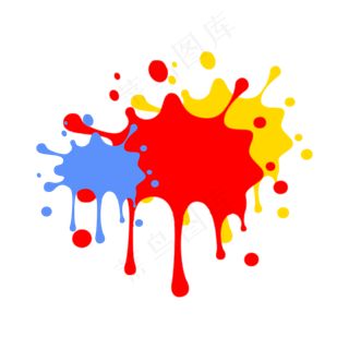 创意泼墨五颜六色,免抠元素