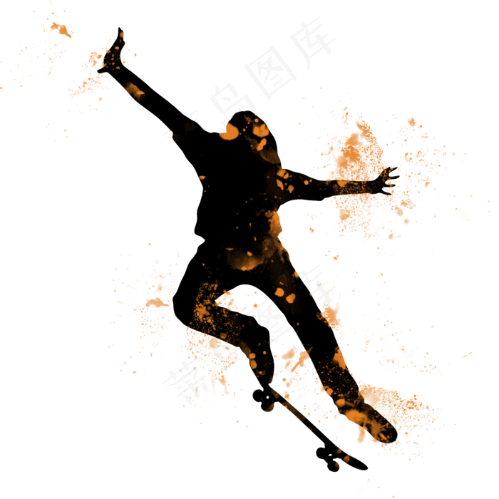 开学季滑板社团招新剪影,免抠元素