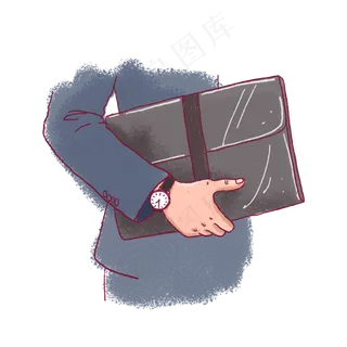 手绘商务人士上班PNG免抠素材