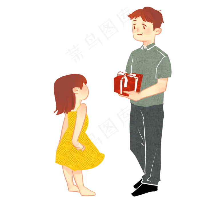 送父亲礼物的孩子(3000X3000(DPI:300))psd模版下载