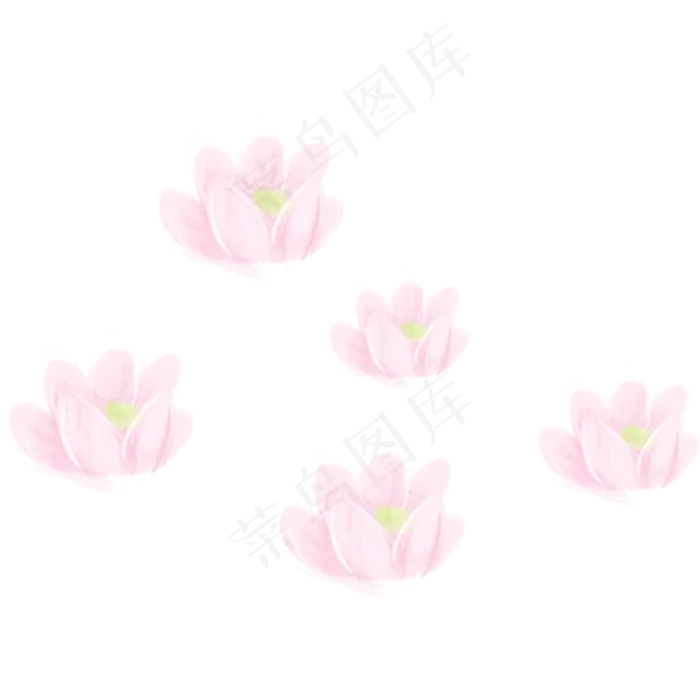 粉色的荷花(2000X2000(DPI:300))psd模版下载