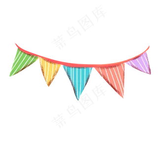 儿童节彩旗PNG图片