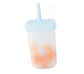 蓝色手工制作冰棍模型