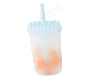 蓝色手工制作冰棍模型