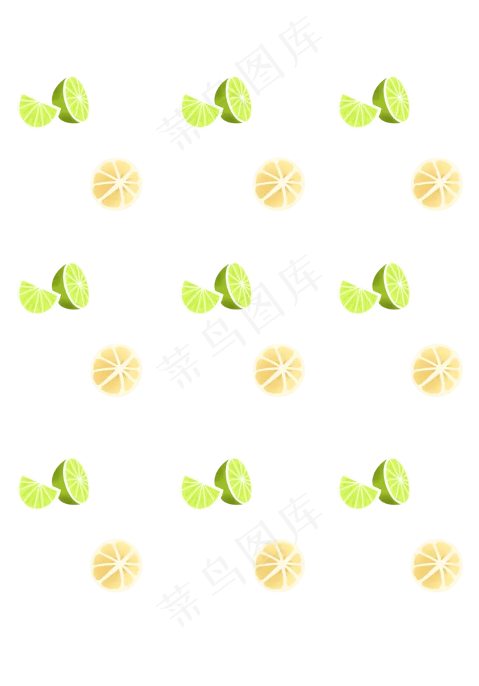 夏日清凉可爱水果印花(1668X2388(DPI:72))psd模版下载