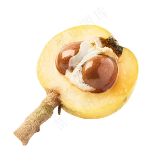 切开的枇杷免抠图