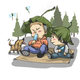 二十四节气夏至吃冰棍的兄弟