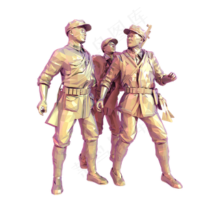 仿真共产党雕塑png图