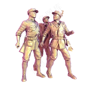 仿真共产党雕塑png图