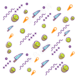 漂浮元素电商水果猕猴桃MBE彩