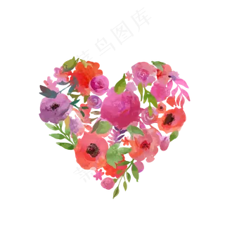 小清新漂亮水彩花朵