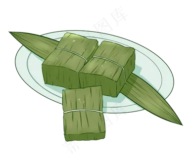 端午节绿色粽子叶