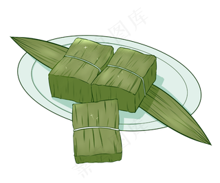 端午节绿色粽子叶