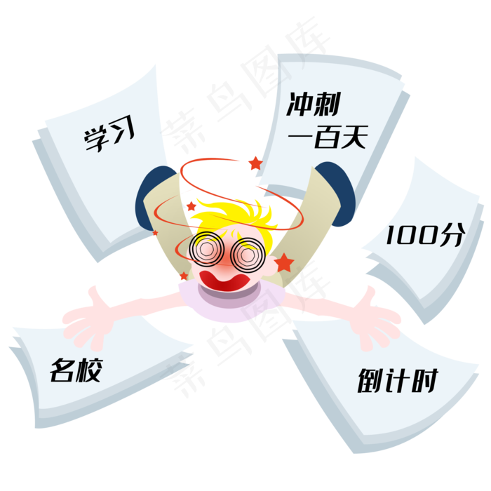 高考生高考冲刺(2000X2000(DPI:300))psd模版下载