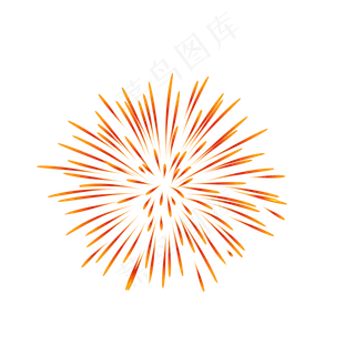 红色节日绚烂烟花矢量图,免抠元素 红色节日绚烂烟花矢量图,免抠元素