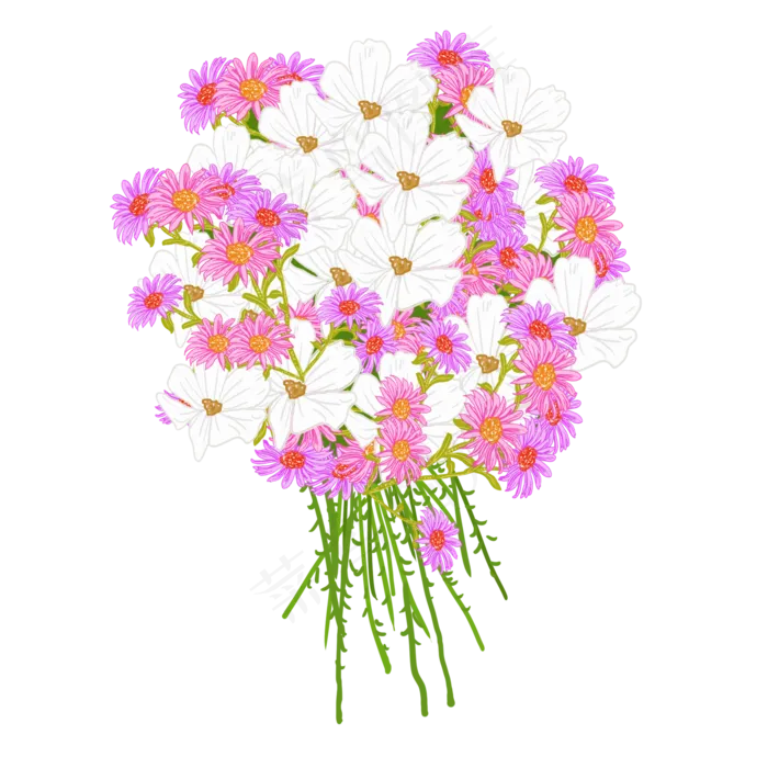 粉色手捧花花朵(2000X2000(DPI:300))psd模版下载