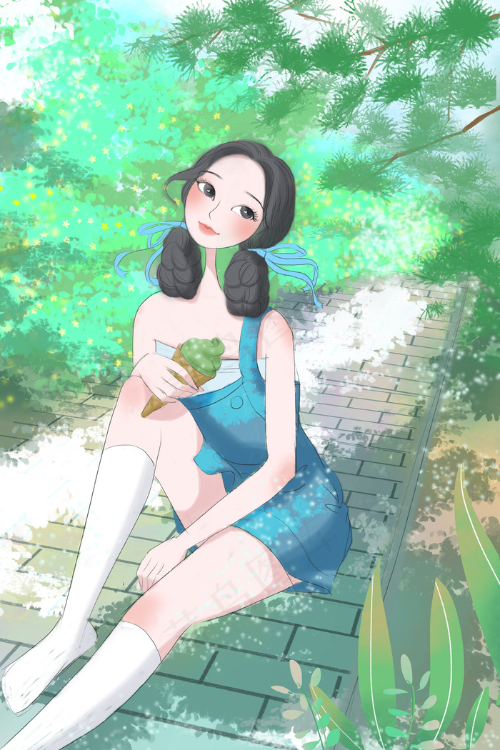 立夏节气树木茂盛(1125X2436(DPI:72))psd模版下载