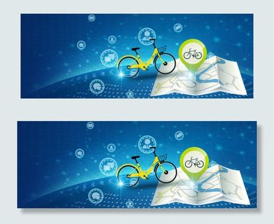创意共享单车Banner 创意共享单车Banner