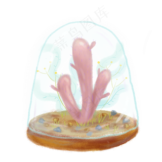 手绘风可爱小清新多肉植物,免抠元素
