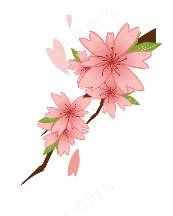 唯美春天桃花树枝(2000X2500(DPI:300))psd模版下载