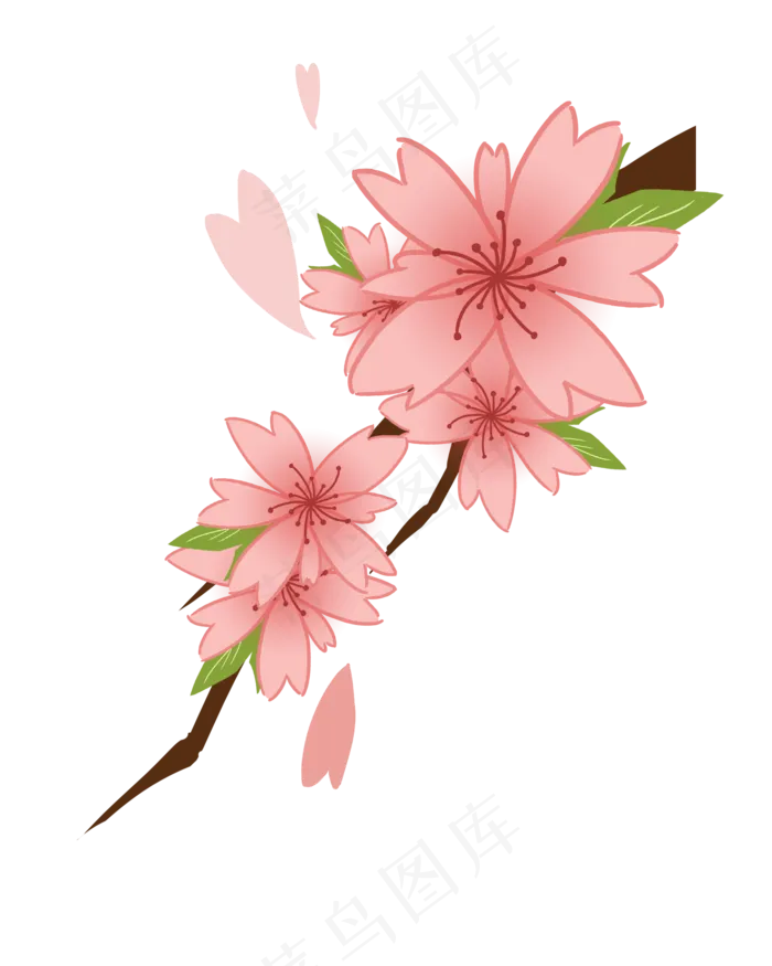 唯美春天桃花树枝(2000X2500(DPI:300))psd模版下载