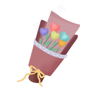 情人节心形花卉花束