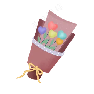 情人节心形花卉花束