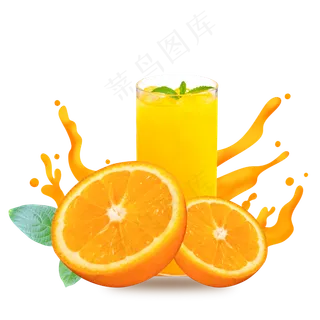 水果橙子组合图