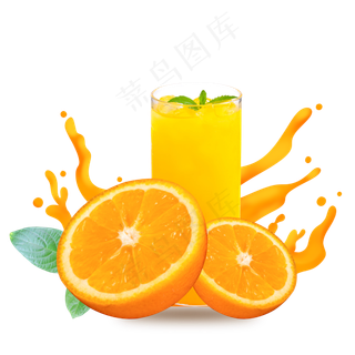 水果橙子组合图