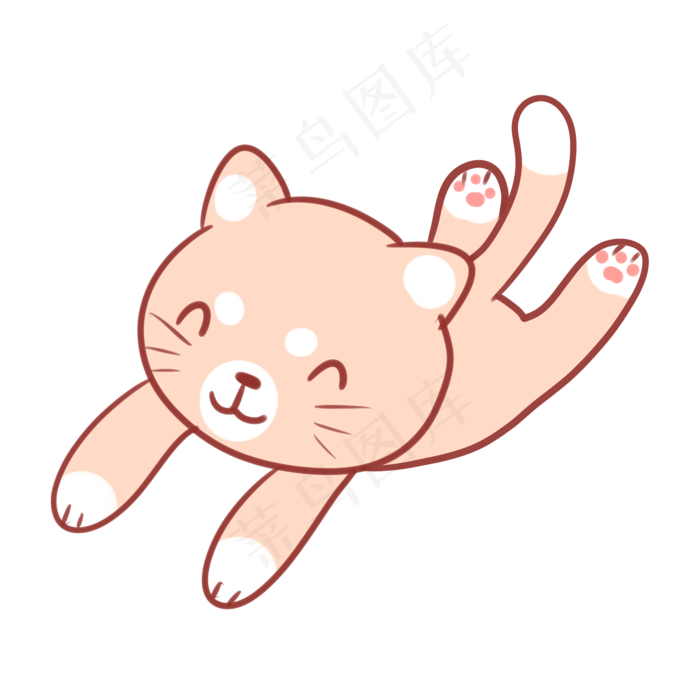 一只可爱的猫咪玩偶(2100X2100(DPI:300))psd模版下载