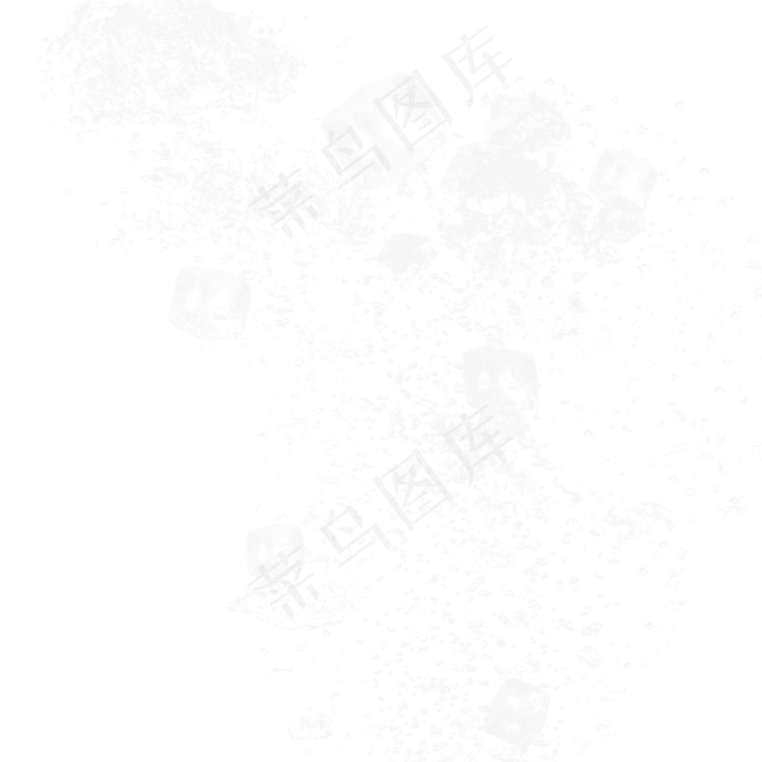 白色透明冰块元素,免抠元素(2000*2000px)psd模版下载