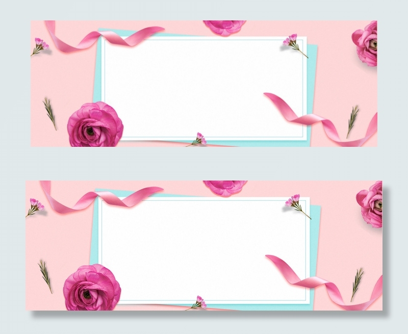 512母亲节鲜花丝带淘宝海报背景