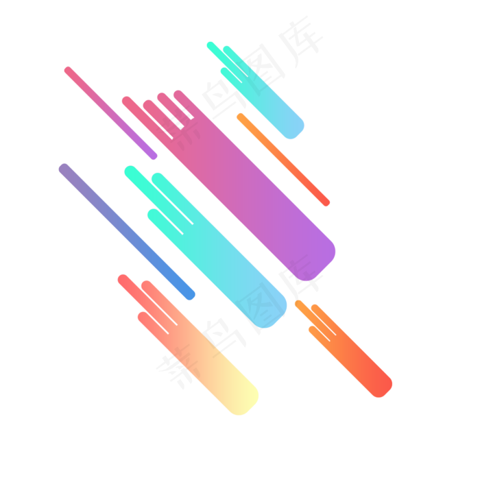 漂浮几何色块,免抠元素(1000*1000px 300 dpi )psd模版下载
